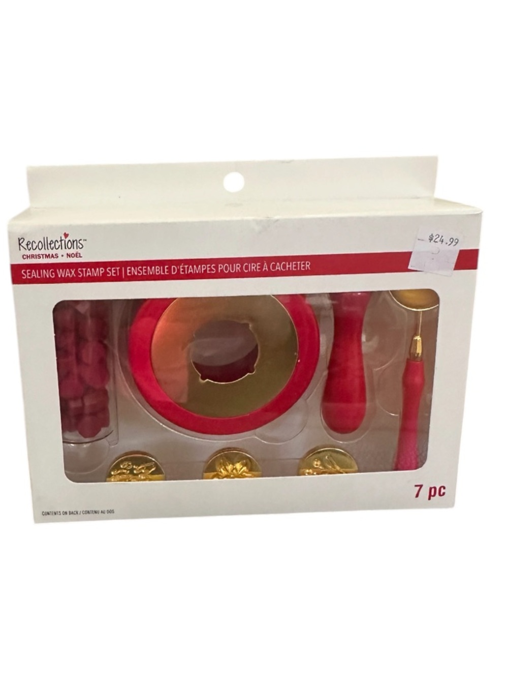 Recollections Red and Gold Sealing Wax Stamp Kit